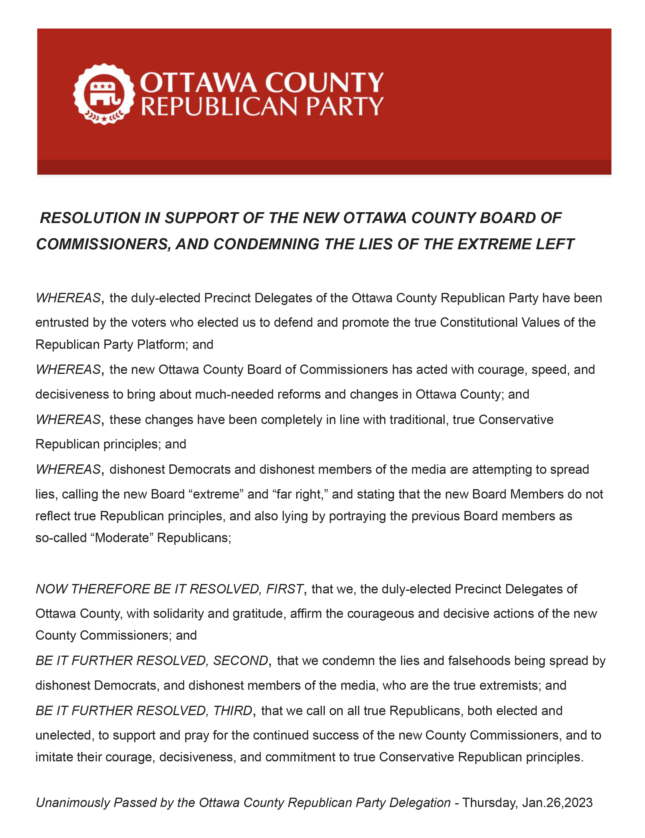 Read the Resolution